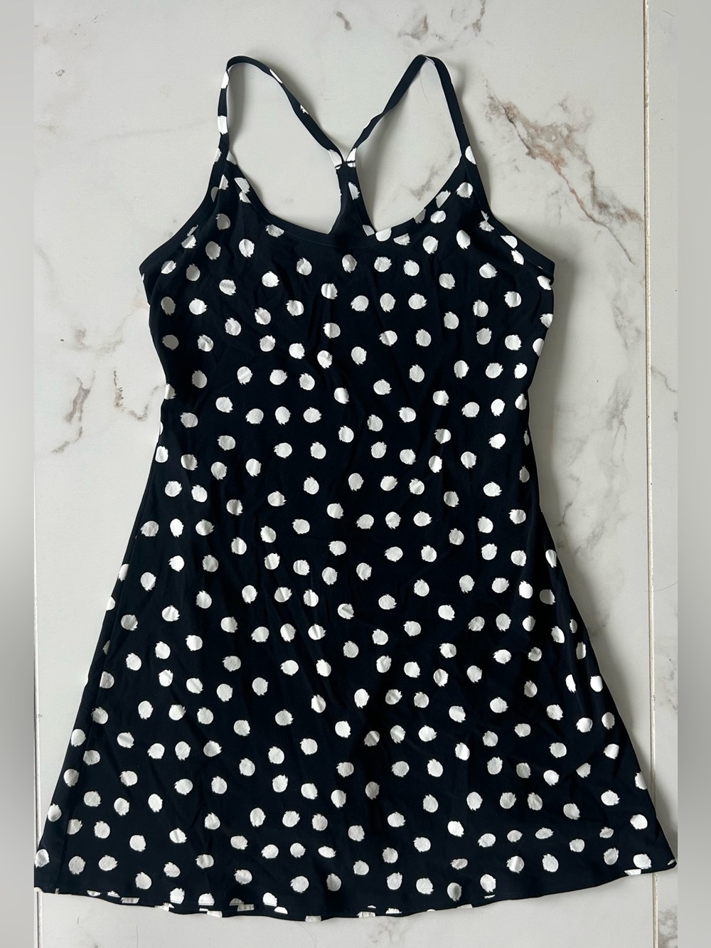Outdoor Voices Exercise Tennis Dress / Black and White Polka Dot